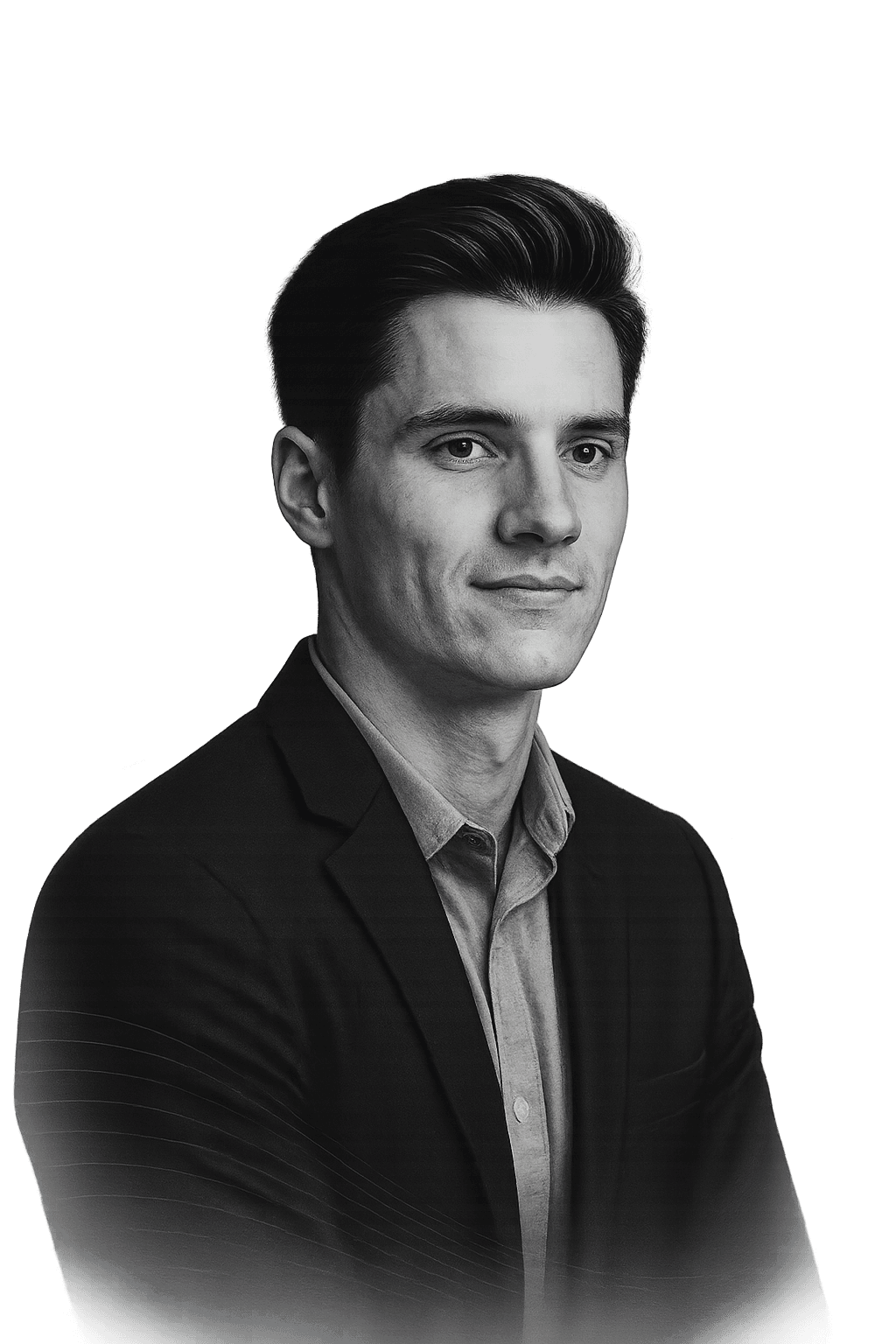 Founder of Hard Hat AI, Aaron Lazenby, on a construction site